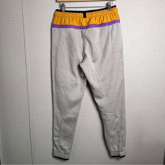Nike Therma Fleece PX Sweatpants "Joker" Retro Gray‎ Yellow Orange Men’s Size S - Picture 3 of 9